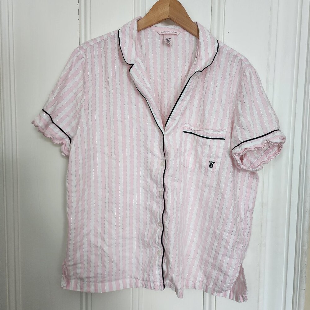 Victoria’s Secret Pink Pajama Top – Button Down, Size L